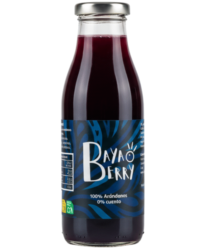 Zumo de Arándanos BayaBerry | 100 % Arándano del Norte de España, Prensado en Frío, Sin Azúcar Añadido