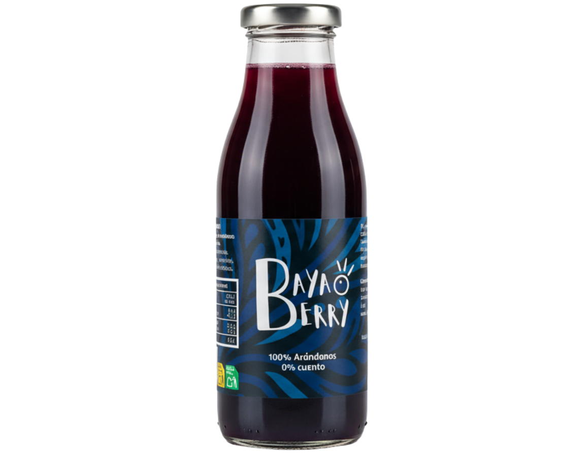 Zumo de Arándanos BayaBerry | 100 % Arándano del Norte de España, Prensado en Frío, Sin Azúcar Añadido